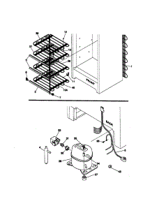 System parts for Kenmore Freezer 253.9289111 (2539289111, 253 9289111) from AppliancePartsPros.com