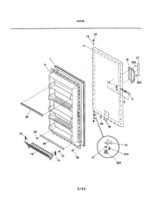Door parts for Kenmore Freezer 253.9289112 (2539289112, 253 9289112) from AppliancePartsPros.com