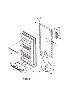 Door parts for Kenmore Freezer 253.9289114 (2539289114, 253 9289114) from AppliancePartsPros.com