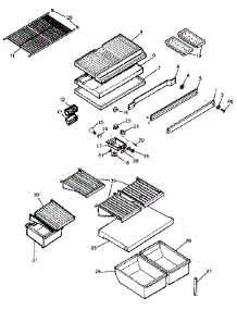 Cabinet parts for Kenmore Refrigerator 253.9301202 (2539301202, 253 9301202) from AppliancePartsPros.com