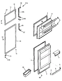 Door parts for Kenmore Refrigerator 253.9301212 (2539301212, 253 9301212) from AppliancePartsPros.com