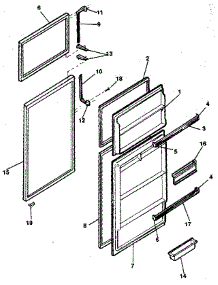 Door parts for Kenmore Refrigerator 253.9301700 (2539301700, 253 9301700) from AppliancePartsPros.com