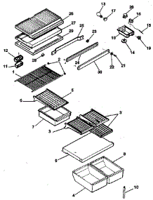 Cabinet parts for Kenmore Refrigerator 253.9301760 (2539301760, 253 9301760) from AppliancePartsPros.com