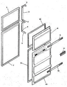 Door parts for Kenmore Refrigerator 253.9302310 (2539302310, 253 9302310) from AppliancePartsPros.com