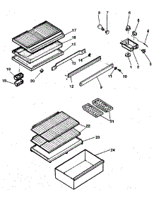 Cabinet parts for Kenmore Refrigerator 253.9302360 (2539302360, 253 9302360) from AppliancePartsPros.com