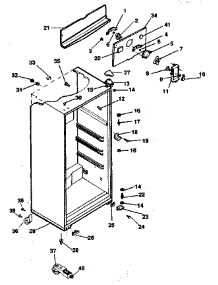 Cabinet parts for Kenmore Refrigerator 253.9302380 (2539302380, 253 9302380) from AppliancePartsPros.com