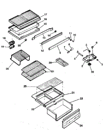 Cabinet parts for Kenmore Refrigerator 253.9305000 (2539305000, 253 9305000) from AppliancePartsPros.com