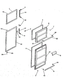 Door parts for Kenmore Refrigerator 253.9305000 (2539305000, 253 9305000) from AppliancePartsPros.com