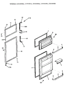 Door parts for Kenmore Refrigerator 253.9305006 (2539305006, 253 9305006) from AppliancePartsPros.com