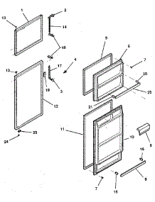 Door parts for Kenmore Refrigerator 253.9305013 (2539305013, 253 9305013) from AppliancePartsPros.com