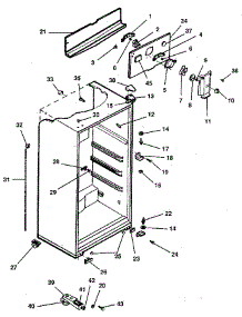 Cabinet parts for Kenmore Refrigerator 253.9305063 (2539305063, 253 9305063) from AppliancePartsPros.com