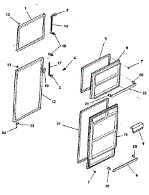 Door parts for Kenmore Refrigerator 253.9305084 (2539305084, 253 9305084) from AppliancePartsPros.com