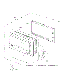 Door Parts parts for Kenmore Microwave 363.63693301 (36363693301, 363 63693301) from AppliancePartsPros.com