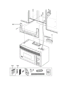 Installation Parts parts for Kenmore Microwave 363.63694301 (36363694301, 363 63694301) from AppliancePartsPros.com