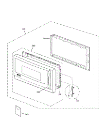Door Parts parts for Kenmore Microwave 363.63694302 (36363694302, 363 63694302) from AppliancePartsPros.com