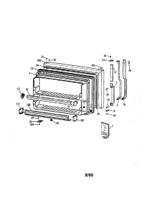 Freezer Door parts for Kenmore Refrigerator 363.67962790 (36367962790, 363 67962790) from AppliancePartsPros.com
