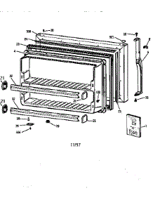 Freezer Door parts for Kenmore Refrigerator 363.68167891 (36368167891, 363 68167891) from AppliancePartsPros.com