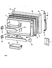 Freezer Door parts for Kenmore Refrigerator 363.68282891 (36368282891, 363 68282891) from AppliancePartsPros.com