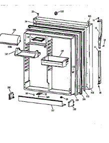 Fresh Food Door parts for Kenmore Refrigerator 363.68287891 (36368287891, 363 68287891) from AppliancePartsPros.com