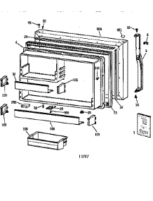 Freezer Door parts for Kenmore Refrigerator 363.68287891 (36368287891, 363 68287891) from AppliancePartsPros.com