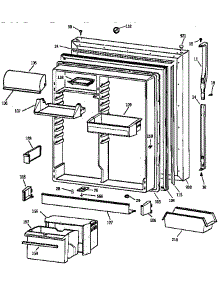 Fresh Food Door parts for Kenmore Refrigerator 363.68292890 (36368292890, 363 68292890) from AppliancePartsPros.com