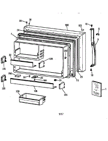 Freezer Door parts for Kenmore Refrigerator 363.68295890 (36368295890, 363 68295890) from AppliancePartsPros.com