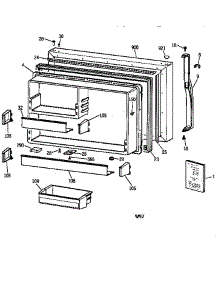 Freezer Door parts for Kenmore Refrigerator 363.68297890 (36368297890, 363 68297890) from AppliancePartsPros.com