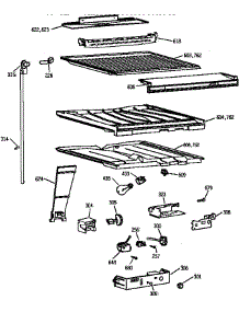 Compartment Separator Parts parts for Kenmore Refrigerator 363.68592892 (36368592892, 363 68592892) from AppliancePartsPros.com