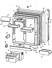 Fresh Food Door parts for Kenmore Refrigerator 363.68592892 (36368592892, 363 68592892) from AppliancePartsPros.com