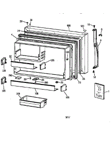 Freezer Door parts for Kenmore Refrigerator 363.68592892 (36368592892, 363 68592892) from AppliancePartsPros.com