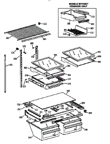 Shelf Parts parts for Kenmore Refrigerator 363.68595893 (36368595893, 363 68595893) from AppliancePartsPros.com
