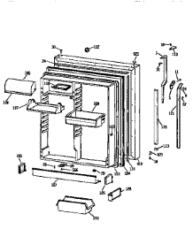 Fresh Food Door parts for Kenmore Refrigerator 363.9652713 (3639652713, 363 9652713) from AppliancePartsPros.com