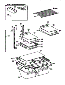 Shelf parts for Kenmore Refrigerator 363.9652721 (3639652721, 363 9652721) from AppliancePartsPros.com