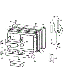 Freezer Door parts for Kenmore Refrigerator 363.9652722 (3639652722, 363 9652722) from AppliancePartsPros.com
