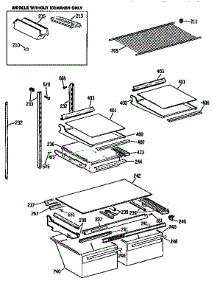 Shelf parts for Kenmore Refrigerator 363.9652722 (3639652722, 363 9652722) from AppliancePartsPros.com