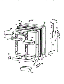 Fresh Food Door parts for Kenmore Refrigerator 363.9652724 (3639652724, 363 9652724) from AppliancePartsPros.com