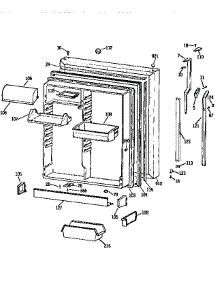 Fresh Food Door parts for Kenmore Refrigerator 363.9652782 (3639652782, 363 9652782) from AppliancePartsPros.com