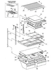 Shelf parts for Kenmore Refrigerator 363.9654511 (3639654511, 363 9654511) from AppliancePartsPros.com
