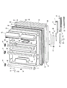 Fresh Food Door parts for Kenmore Refrigerator 363.9654511 (3639654511, 363 9654511) from AppliancePartsPros.com