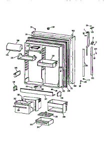 Fresh Food Door parts for Kenmore Refrigerator 363.9655711 (3639655711, 363 9655711) from AppliancePartsPros.com