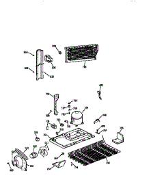 Unit parts for Kenmore Refrigerator 363.9655711 (3639655711, 363 9655711) from AppliancePartsPros.com