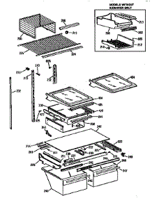 Shelf parts for Kenmore Refrigerator 363.9655712 (3639655712, 363 9655712) from AppliancePartsPros.com