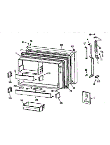 Freezer Door parts for Kenmore Refrigerator 363.9655712 (3639655712, 363 9655712) from AppliancePartsPros.com
