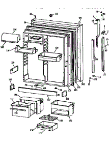 Fresh Food Door parts for Kenmore Refrigerator 363.9655712 (3639655712, 363 9655712) from AppliancePartsPros.com
