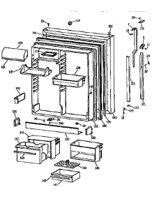 Fresh Food Door parts for Kenmore Refrigerator 363.9655722 (3639655722, 363 9655722) from AppliancePartsPros.com