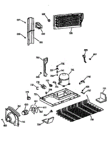 Unit parts for Kenmore Refrigerator 363.9655722 (3639655722, 363 9655722) from AppliancePartsPros.com