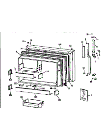 Freezer Door parts for Kenmore Refrigerator 363.9655722 (3639655722, 363 9655722) from AppliancePartsPros.com