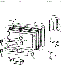 Freezer Door parts for Kenmore Refrigerator 363.9655782 (3639655782, 363 9655782) from AppliancePartsPros.com