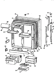 Fresh Food Door parts for Kenmore Refrigerator 363.9655782 (3639655782, 363 9655782) from AppliancePartsPros.com