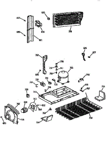 Unit parts for Kenmore Refrigerator 363.9655782 (3639655782, 363 9655782) from AppliancePartsPros.com